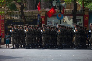 Hanoi, Vietnam, Sep 2, 2015: Vietnam 'da Bağımsızlık Günü kutlamaları