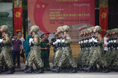 Hanoi, Vietnam, Sep 2, 2015: Vietnam 'da Bağımsızlık Günü kutlamaları