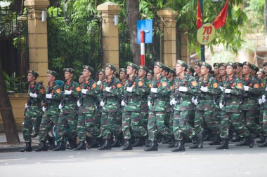 Hanoi, Vietnam, Sep 2, 2015: Vietnam 'da Bağımsızlık Günü kutlamaları