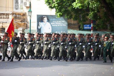 Hanoi, Vietnam, Sep 2, 2015: Vietnam 'da Bağımsızlık Günü kutlamaları
