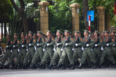 Hanoi, Vietnam, Sep 2, 2015: Vietnam 'da Bağımsızlık Günü kutlamaları