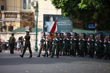 Hanoi, Vietnam, Sep 2, 2015: Vietnam 'da Bağımsızlık Günü kutlamaları