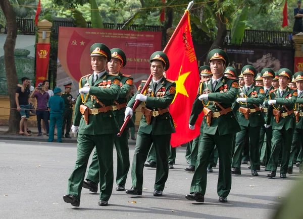 Hanoi Vietnam Septiembre 2015 Desfile Celebra Día Independencia Vietnam —  Fotos de Stock