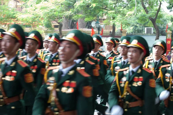 Hanoi Vietnam Září 2015 Slaví Průvod Den Nezávislosti Vietnamu — Stock fotografie