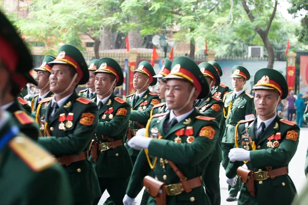 Hanoi Vietnam Září 2015 Slaví Průvod Den Nezávislosti Vietnamu — Stock fotografie