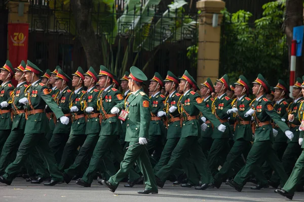 Hanoi Vietnam Září 2015 Slaví Průvod Den Nezávislosti Vietnamu — Stock fotografie