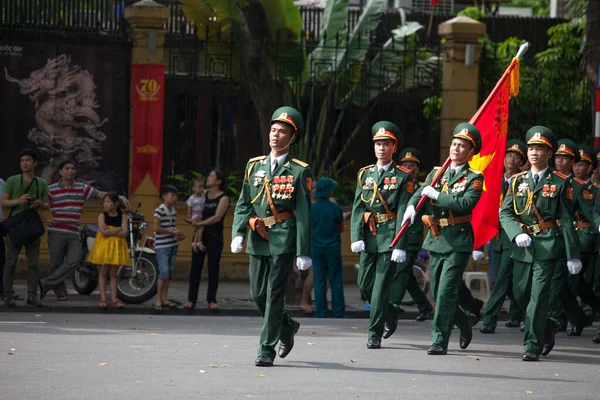 Hanoi Vietnam Sep 2015 Parade Celebrate Independence Day Vietnam — 스톡 사진