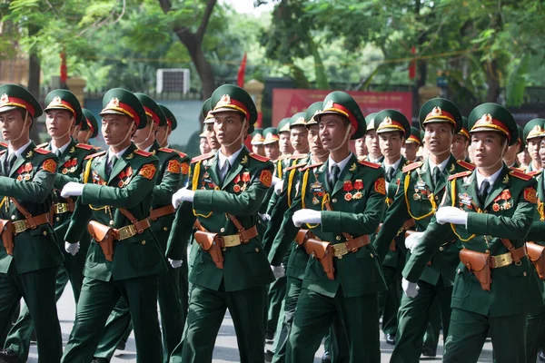 Hanoi Vietnam Září 2015 Slaví Průvod Den Nezávislosti Vietnamu — Stock fotografie