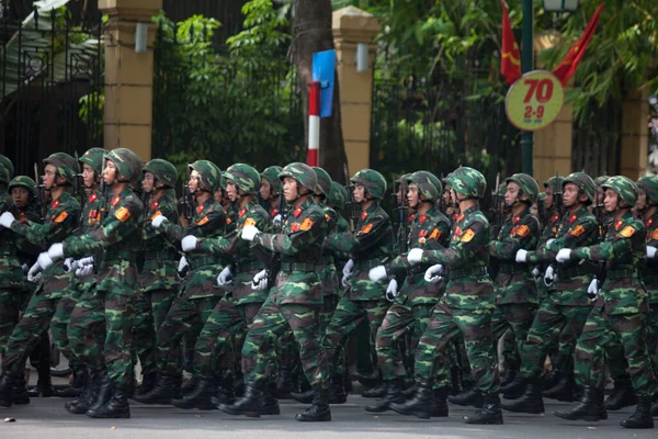 Hanoi Vietnam Sep 2015 Parade Celebrate Independence Day Vietnam — 스톡 사진