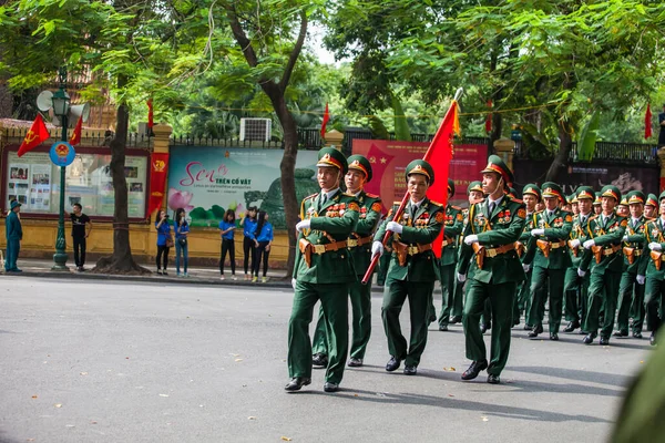 Hanoi Vietnam Σεπτέμβριος 2015 Παρέλαση Γιορτάζουν Την Ημέρα Της Ανεξαρτησίας Φωτογραφία Αρχείου