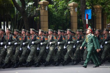 Hanoi, Vietnam, Sep 2, 2015: Vietnam 'da Bağımsızlık Günü kutlamaları
