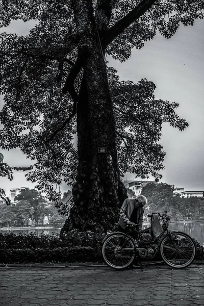 Viaţa Hanoi Vietnam Strada Dimineața Blocaj Trafic Aug 2020 — Fotografie, imagine de stoc