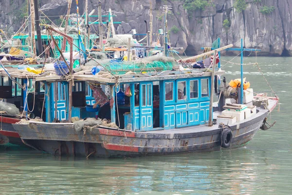 Long Bay Vietnam Listopadu 2014 Rybářská Loď Long Bay Panoramatický — Stock fotografie