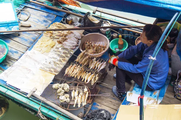 Long Bay Єтнам November 2014 Fishing Boat Long Bay Panoramic — стокове фото