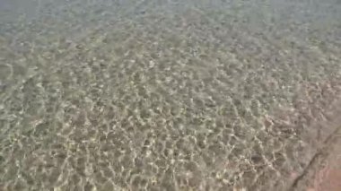 Islak sahil kum dokusu. Seyahat, spa konsepti. Sony, 4k, 10 bit renk