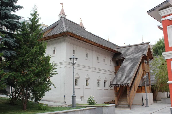 Wooden Porch Ancient Monastery Moscow Russia — Stock Photo, Image