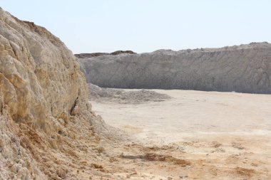 Kil madenciliği. Beyaz kilin güzel arkaplanı