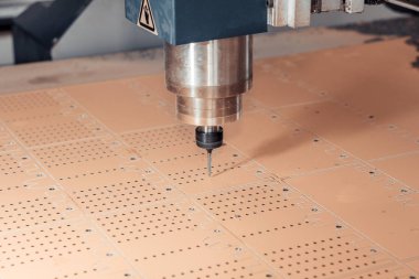 Bir Cnc makine üzerinde çalışıyorum. Yüksek hızda bir Milli closeup.