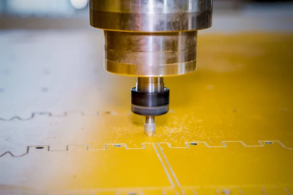 Turning and milling machines with CNC. Participation is not required until the end of the cycle. — Stock Photo, Image