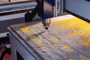 Torna ve freze makinası Cnc. yakın çekim ile.