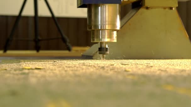 Milling of parts on a machine with numerical program control. — Stock Video