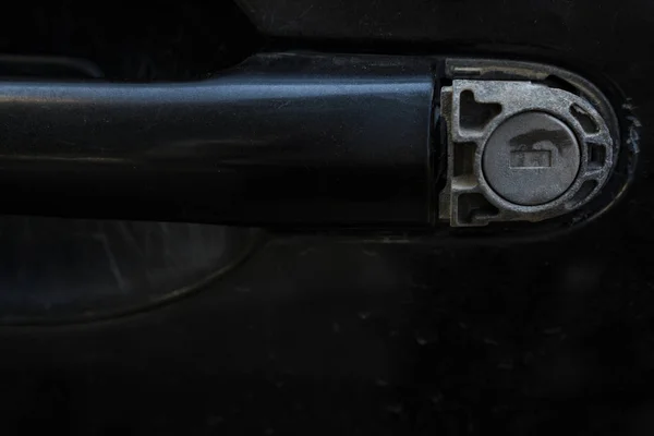 A close-up of a car door handle. — Stock Photo, Image