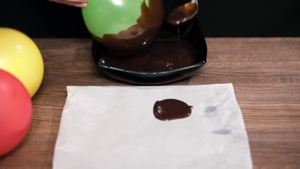 Hot chocolate covered balls. Video Clip