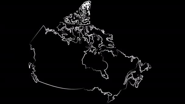 Vaughan Canada coloring the map and flag. Motion design. — Stock Video