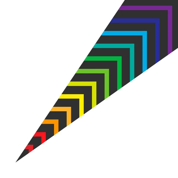 Frattale angolare con linee geometriche multicolori. Sfondo vettoriale — Vettoriale Stock