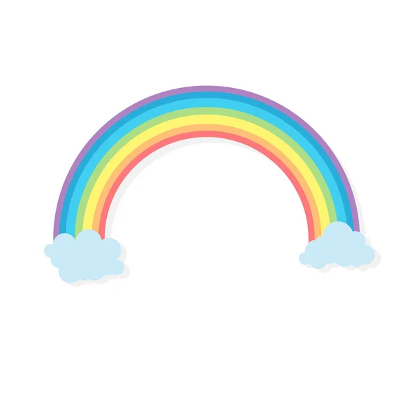 虹は雲の中に落ちる。ベクトル — ストックベクタ