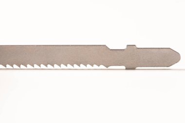 Jig saw bıçaklarının bir görüntüsü. Makro