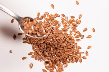 Keten tohumu, keten tohumu, Lin tohumları yakın çekim makro