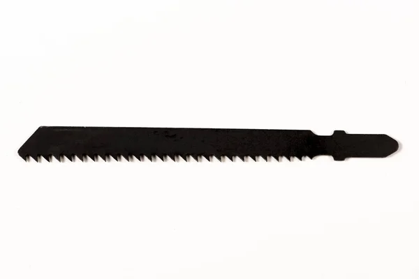 Jig saw bıçaklarının bir görüntüsü. Makro — Stok fotoğraf