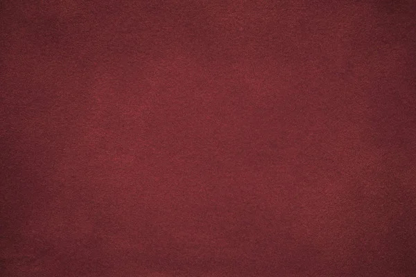 Fond Tissu Daim Rouge Foncé Gros Plan Texture Velours Mat — Photo