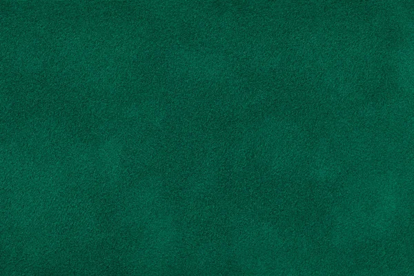 Dunkelgrüner Matter Hintergrund Aus Wildleder Nahaufnahme Samtene Textur Aus Nahtlosem — Stockfoto