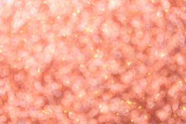 Pembe arka plan bulanık circle parlak ışıklar ile. Noel Garland parlak mercan ışıltılı bokeh. Koyu zemin