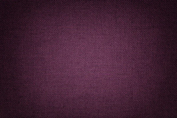 Mörk Lila Bakgrund Från Ett Textilmaterial Med Flätade Mönster Närbild — Stockfoto