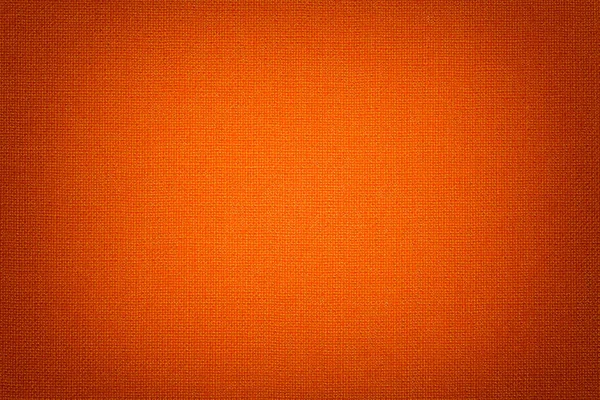 Fondo Naranja Oscuro Material Textil Con Patrón Mimbre Primer Plano — Foto de Stock