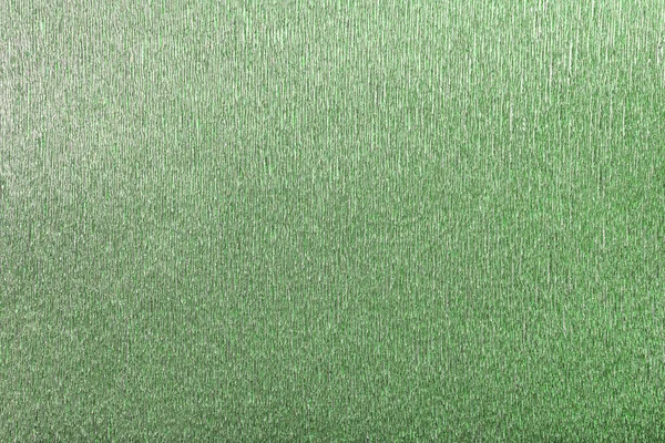 Yeşil Folyo Arka Plan Dalgalı Oluklu Kağıt Closeup Dokusal Metalik — Stok fotoğraf