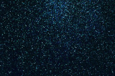 Küçük payetler, closeup Lacivert parlak kökenli. Tekstil gelen parlak turkuaz parlak zemin. Denim kağıt ışıltı