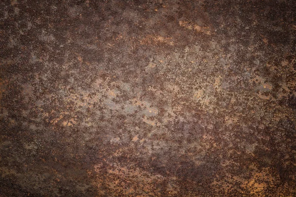 Koyu Kahverengi Paslı Metal Doku Arka Plan Aşınmış Siyah Skeç — Stok fotoğraf