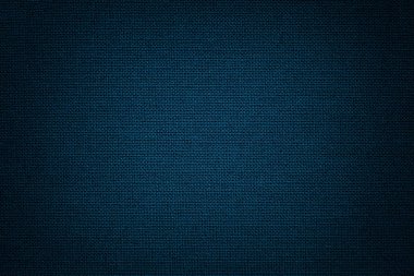 Hasır desen, closeup ile bir tekstil malzemesinden Lacivert arka plan. Denim kumaş dokulu yapısını. Kumaş zemin skeç ile.