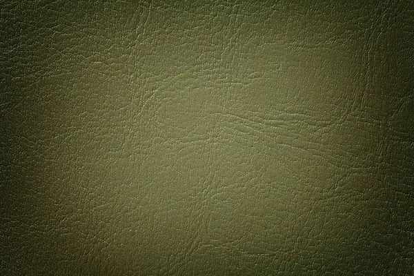 Dark olive leather texture background, closeup. Green cracked backdrop — Stock Photo, Image