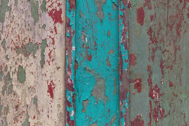 Çatlamış boya ile eski mavi ve beyaz ahşap duvar doku.