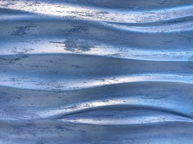 Dalgalı desenli mavi 3d iç dekoratif duvar paneli.