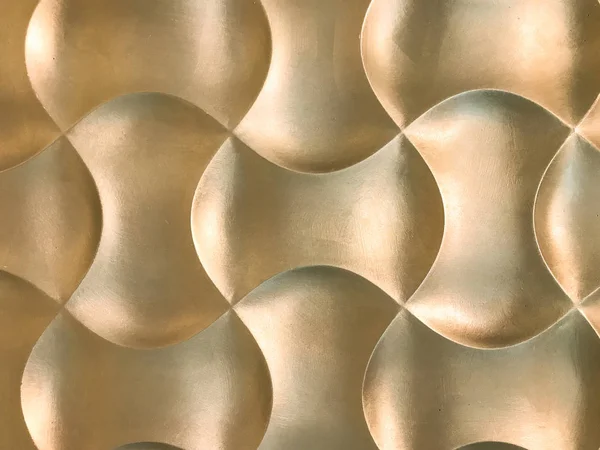 Декоративная панель интерьера Golden 3D с необычной геометрической формой . — стоковое фото