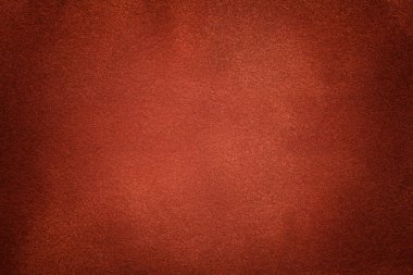 Arka plan koyu turuncu süet kumaş portre. Velvet mat doku zencefil nubuk Tekstil
