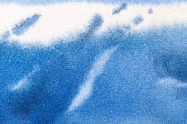 Arte abstrata fundo luz azul e branco cores. Pintura aquarela sobre tela . — Fotografia de Stock