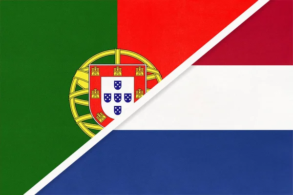 Portugal Oder Portugiesische Republik Und Niederlande Oder Holland Symbol Der — Stockfoto