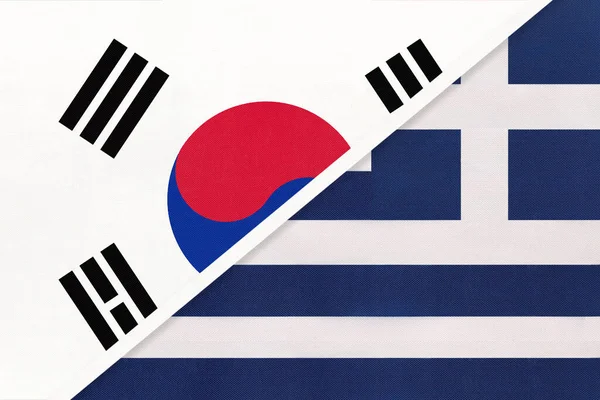 Corea Del Sur Corea Del Sur Grecia República Helénica Símbolo —  Fotos de Stock